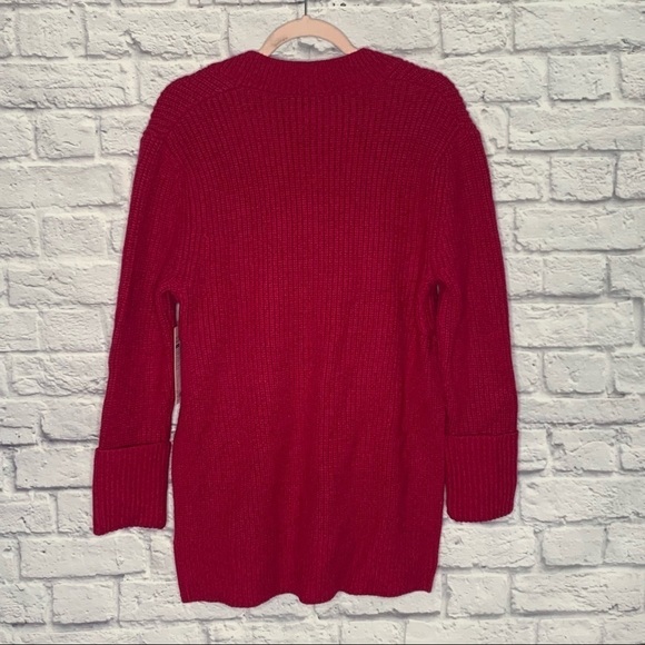 NWT Athleta Shasta Oversized Wool Blend High Low V-Neck Sweater - Picture 6 of 16